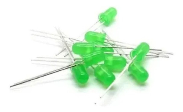 Combo 50 Led 3mm Verde  Redondo Para Arduino Emakers 0