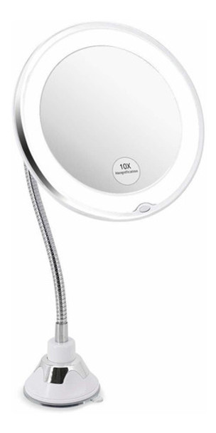 Espejo De Maquillaje Con Aumento ,led ,rotacion 360,adhesivo 0