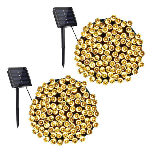 Toodour Cadena De Luces Solares 200 Ledes, 7 Opciones De Col 0