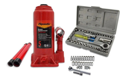 Mini Macaco Hidraulico Sparta Garrafa 5 Toneladas + Kit 0