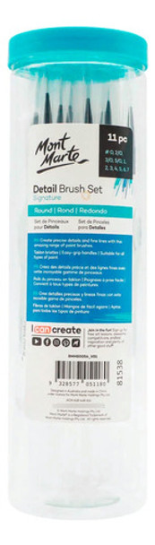 Set 11 Pinceles Micro Detalles Delineadores Punta Sintetica 0