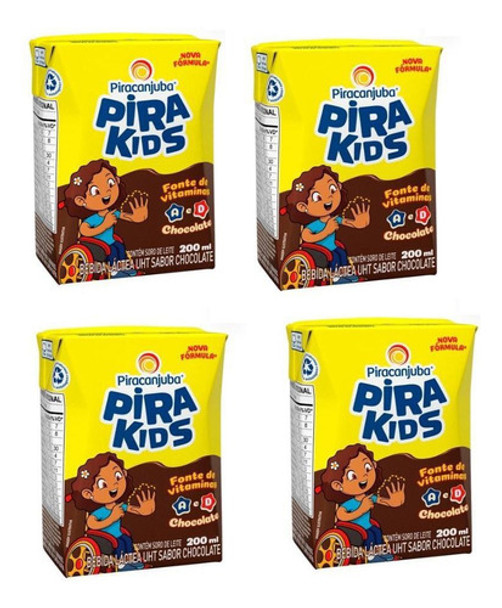 Achocolatado Liquido Picaranjuba 200ml Pirakids-kit 30un 0