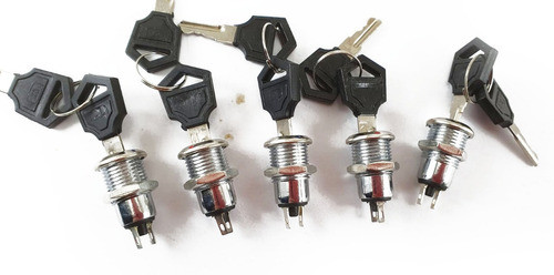 Interruptor Con Llave, On/off, Tipo Pc Plana X5unidades 0