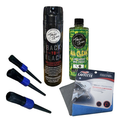 Kit Toxic Shine Limpieza Detallado Y Revividor De Interior 0