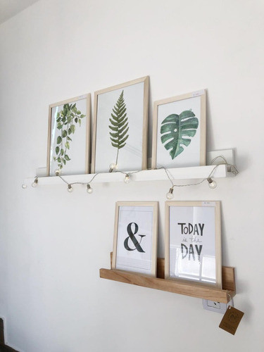 Estante Para Cuadros Blanco 40cm Biblioteca Cocina Baño 0