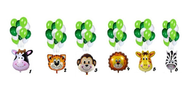 1 Combo 13 Piezas Globos Animalitos ( Ver Descripcion) 0
