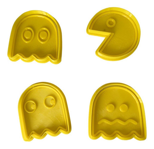 Kit Cortantes De Galletitas Reposteria Masa Pacman Retro 0