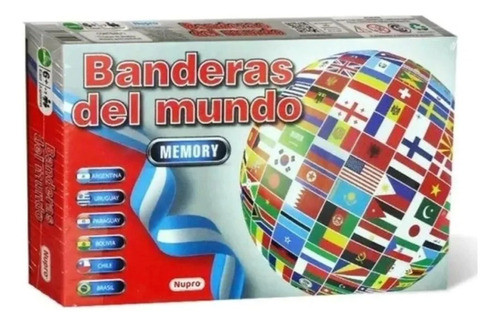 Juego De Mesa Banderas Del Mundo Memory Nupro 0