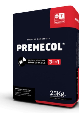 Revoque 3 En 1 - 25kg - Premecol 0