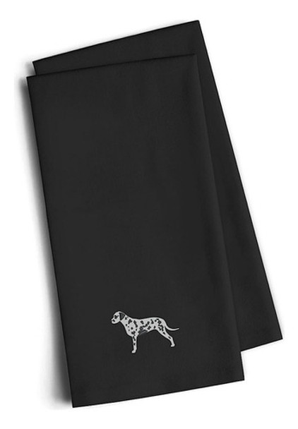 Caroline's Treasures Bb3383bktwe Dálmata Negro Bordado Toall 0