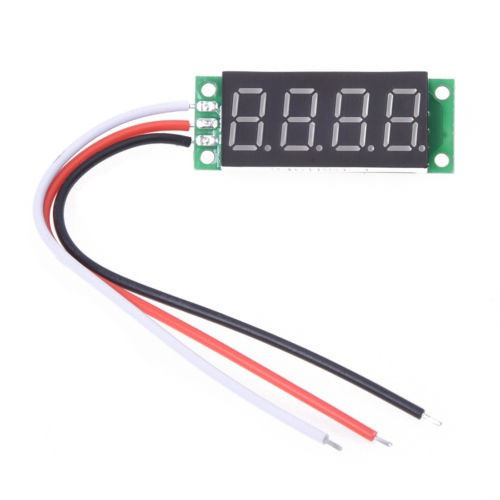 Voltimetro Con Led Digital Panel Rojo 0 - 33v De 0,36 Pulgad 0