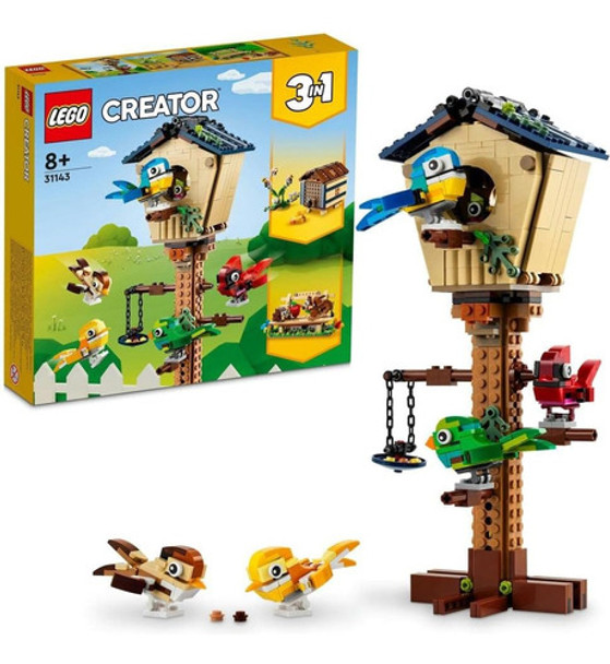 Lego Creator 3 En 1 Pajarera Nido Aves Y Ardillas 31143 0