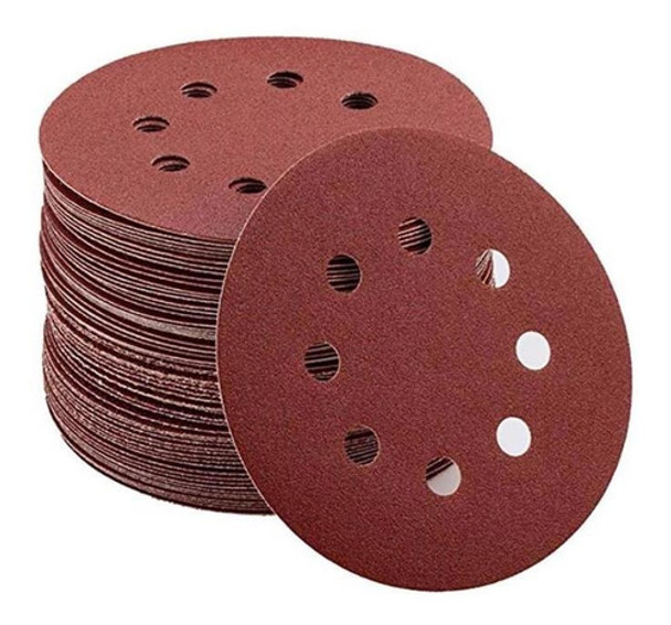 10pçs Disco Lixa 225mm Velcro #150 Teto Parede 8 Furos 0