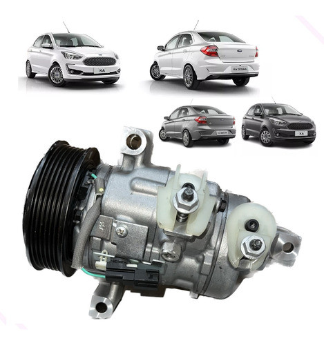 Compressor Ford Ka Motor 1.0 2014 Modelo 2015 - Oem-e3b119d6 0
