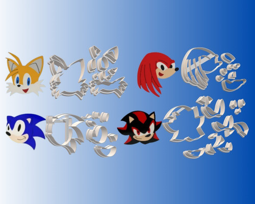Cortador Kit Personagens Sonic 5cm 0