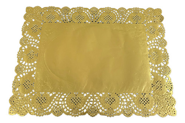 Souplast Toalha Metalizada  Doilies 30x40 60 Un Dourado 0