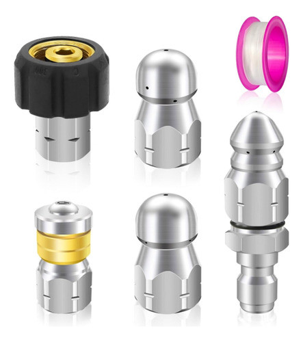 Kit De Bicos De Jato De Esgoto, Ferramenta De Limpeza De Esg 0