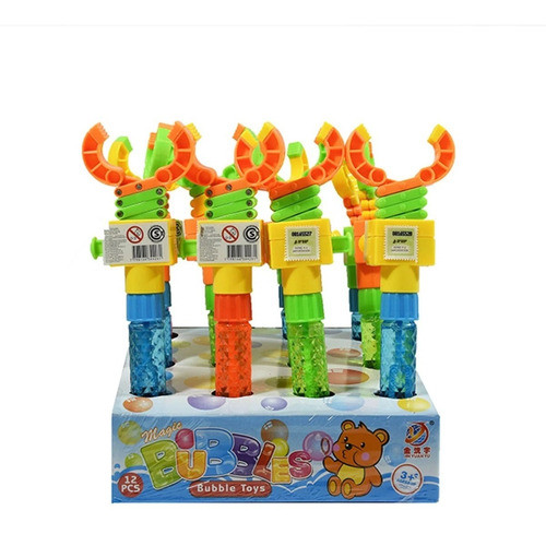 Burbujero Pinza Mecánica Infantil Juego Juguete Burbujas X1 0
