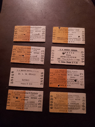 Boletos De Tren Antiguos 0