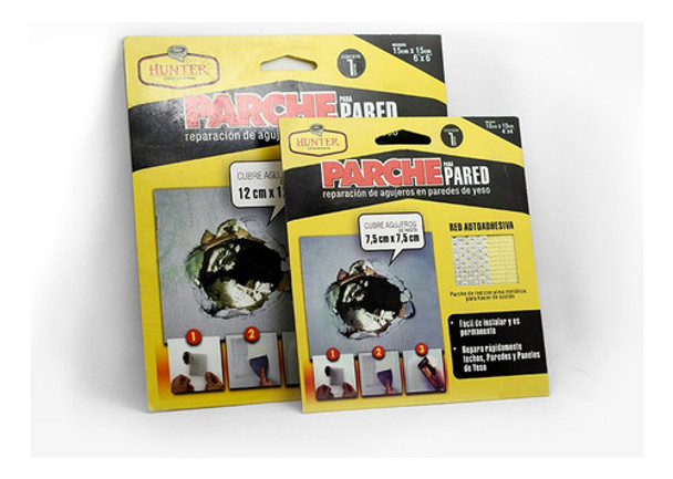 Parche P/ Pared Hunter Tapa Agujeros Yeso 10x10cm No Past X2 0