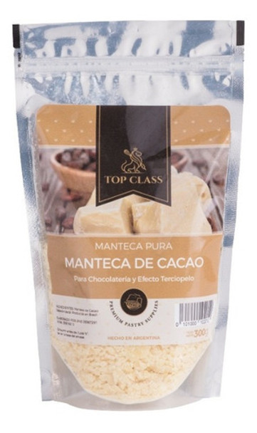 Manteca De Cacao 300gr Pura 100% Para Lacas Y + Top Class 0 Manteca De Cacao 300gr Pura 100% Para Lacas Y + Top Class 0