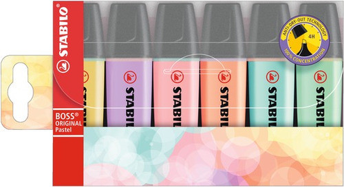 Resaltadores Stabilo Boss Pastel Set X6 Serviciopapelero 0