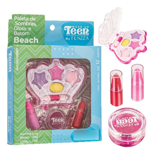 Kit De Maquiagem Infantil Beach Fenzza Teen J 0