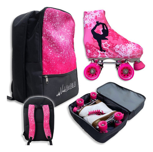 Combo Mochila Para Patines Artisticos + Cubre Patines 0