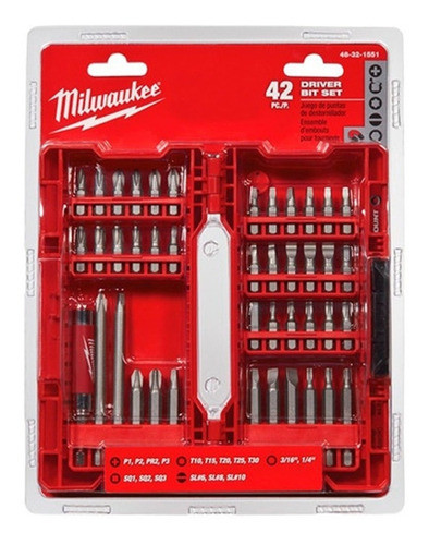 Set De Puntas Milwaukee 42 Piezas 0