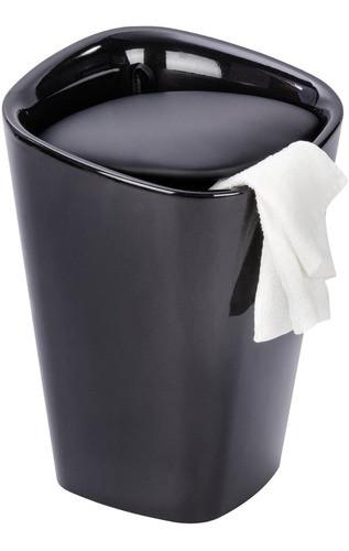 Taburete Y Cesto Ropa - Baño Candy Angular Negro Wenko 0