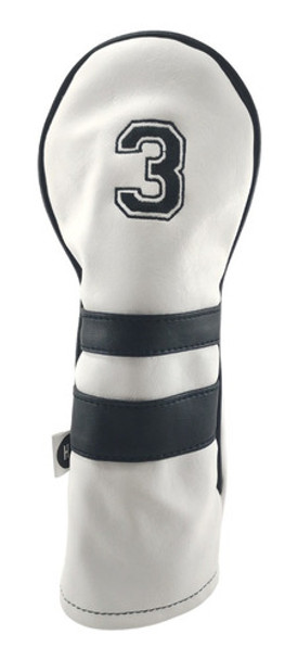 Funda H1 Para Palo De Golf Madera 3 Rayada Blanca 0