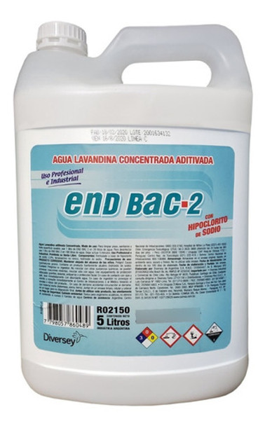 End Bac-2 Agua Lavandina Concent. Aditivada X 5 Lts Diversey 0
