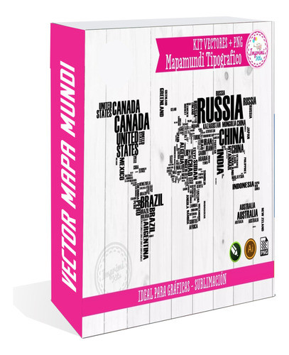 Mapamundi Vector Tipografia Vinilo Sublimación Vectores Mapa 0