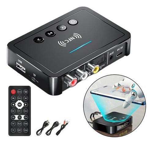Receptor Transmissor De Áudio Sem Fio Bluetooth 5.0 3in1nfc 0