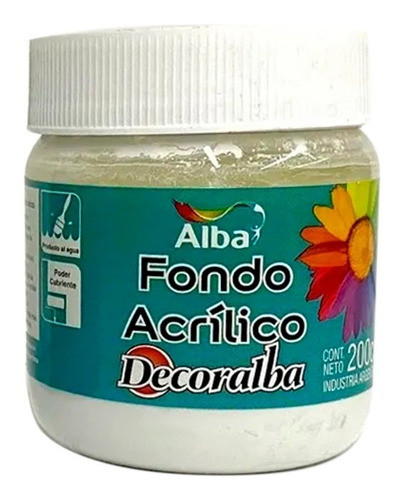 Base Fondo Acrilico Alba 200 Ml Blanco 0