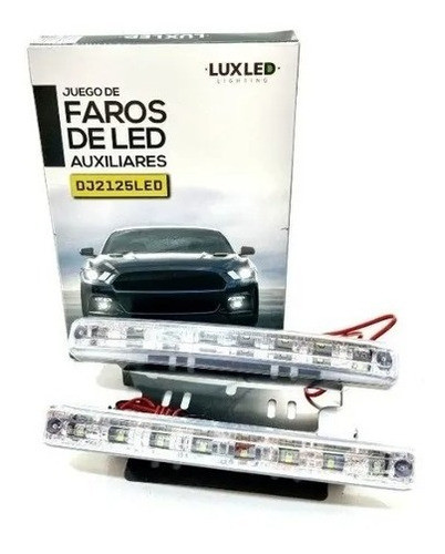Faros Led Drl Auxiliar Rectangular 5 Leds Universal 12v Jueg 0