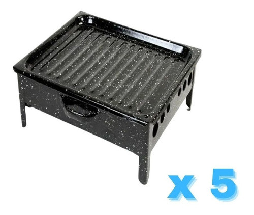 Brasero De Mesa Enlozado Parrilla Gastronomico Oferta! X 5u 0