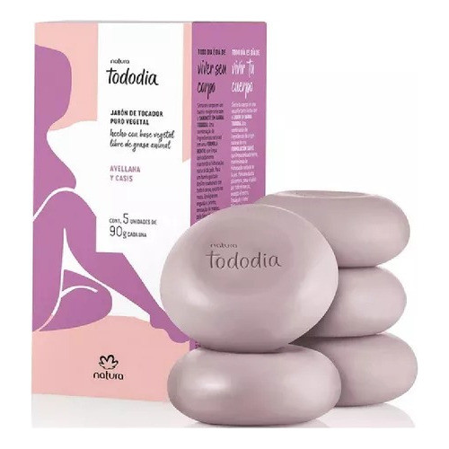 Caja X 5 Jabones Tododia Avellana Y Cassis Natura 0