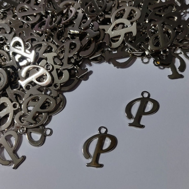 15 Dijes De Metal Letra P - Armado Artesanias Bijouteria 0