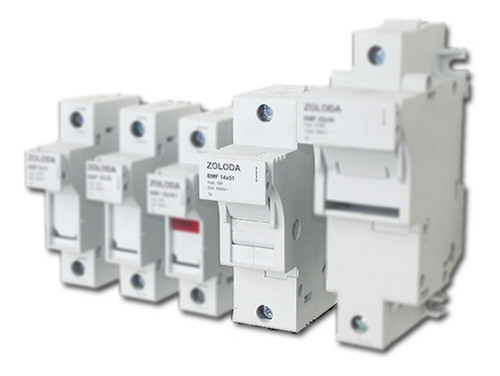 Portafusible Unipolar 14x51 Mm P/ Riel Din 35 Mm Zoloda 0