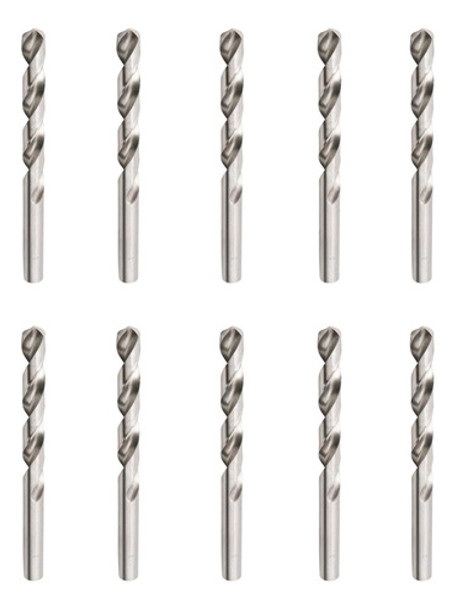 Kit 10 Brocas Din 338 Aço Rápido 3,0mm Para Metal 0