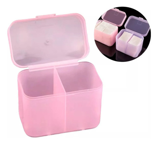 Organizador Porta Algodón Wipe Cotonetes Caja Doble División 0
