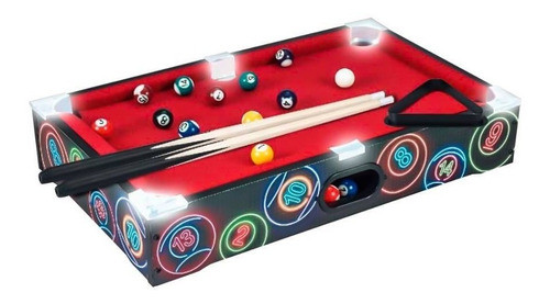 Pool Infantil De Mesa Con Luces Tacos Set De Bolas Diginet 0