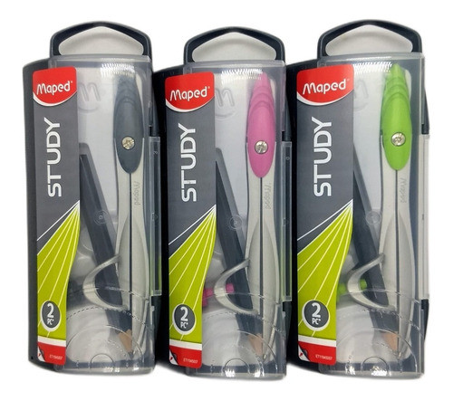 Compas Maped Study + Lápiz + Estuche. Varios Colores 0