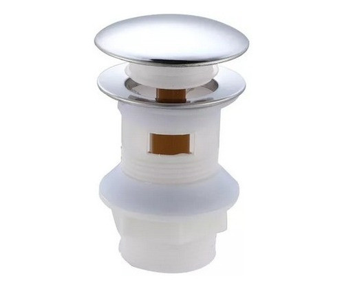 Desagüe Sopapa Lavatorio Bidet Click Desborde Acero Pvc 0