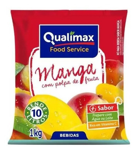 Refresco Em Pó Qualimax Manga 1kg - Kit Com 5 0