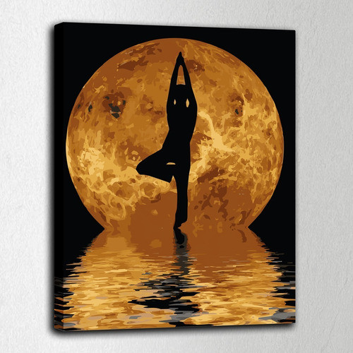 Pintura Por Números Calidad Premium: Yoga: Árbol. Kitarto 0