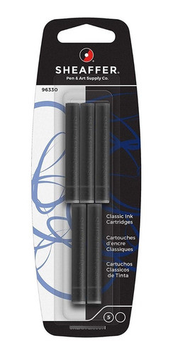 Tanque Repuesto Cartucho Para Plumas Sheaffer Tinta Negra 0
