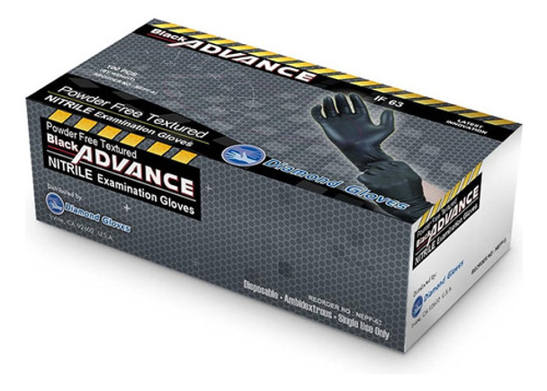 Guantes De Diamante Guantes Negros Avanzados De Examen De Ni 0