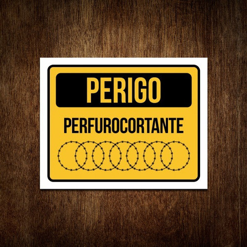 Placa Perigo Cerca Perfurocortante Concertina Arame Farpado 0